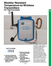Thumbnail of document Data Sheet - UWTC-2-NEMA Weather Resistant Wireless Thermocouple Transmitter